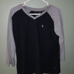 English Laundry Black and Gray Long Sleeve Tee